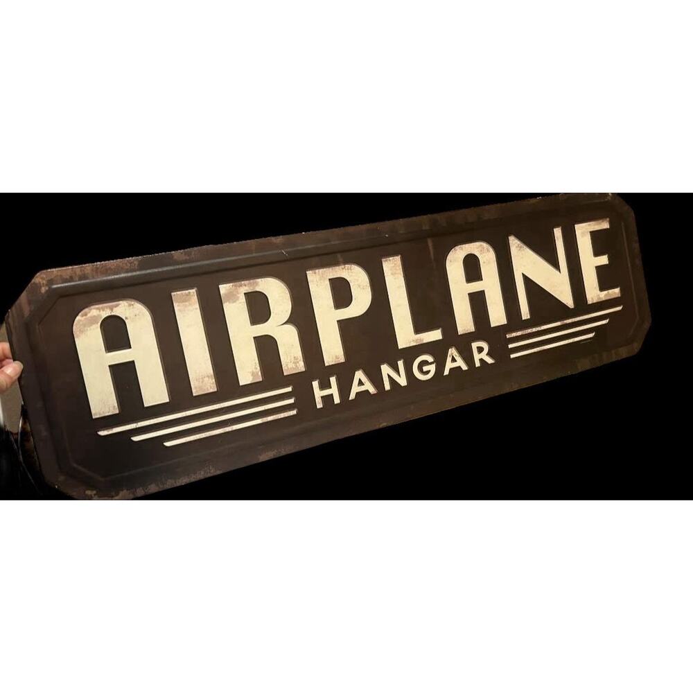 AIRPLANE HANGAR FLYING Aviation Metal Sign ALPHA BRAVO Hanger Man Cave 30"x9”